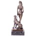 Kleopátra párduccal  - bronz szobor képe